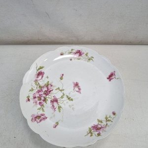 Fuente de Torta Antigua MZ Austria Diseño Floral Bordes Festoneados - imagen 3