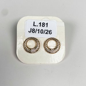 Par de Caravanas Circulares de Plata con Circones - imagen 2