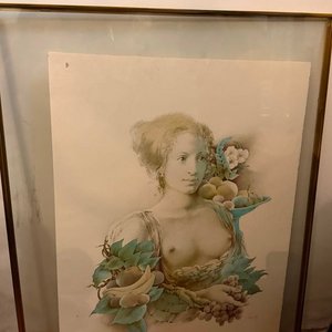 Lote siguiente: Obra "Dama desnuda" de G. Capozzoli, Técnica Mixta sobre Papel