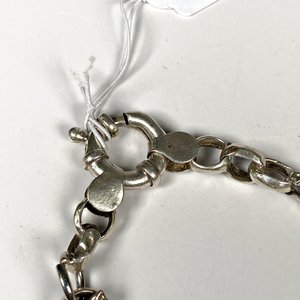 Pulsera Gruesa de Plata con Cierre Mosquetón - imagen 3