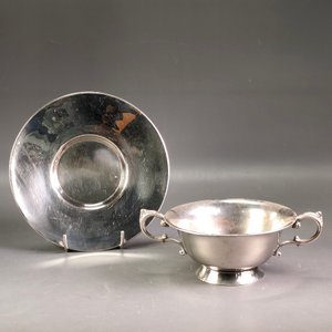 Juego de 6 Tazas para Consomé con Platos en Plateado - imagen 7