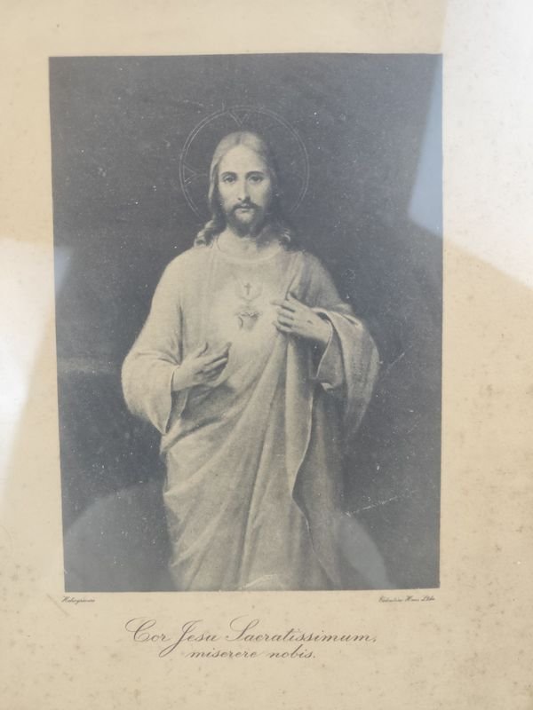 Imagen religiosa enmarcada en marco dorado - imagen 2