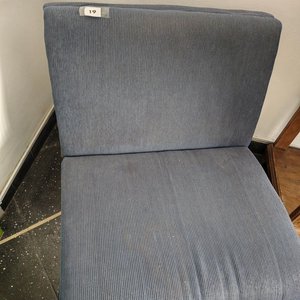 Sofá Cama Azul de Pana - imagen 1