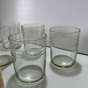 Lote de 7 Vasos de Vidrio y 6 Shots de Ágata con Plato Juego - imagen 4