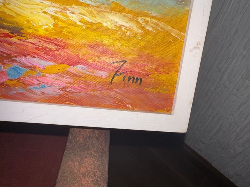 Óleo de caballos firmado - imagen 4