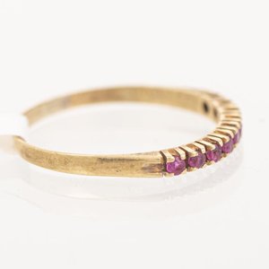 Anillo Medio Sin Fin de Oro 18k con Rubíes - imagen 2