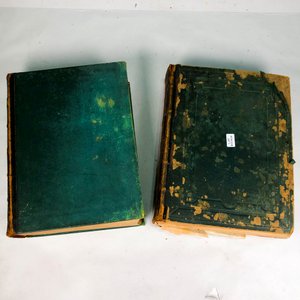 Dos Enciclopedias Antiguas con Tapa Verde y Mapas - imagen 2