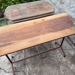 Dos Mesas de Madera Rústicas: Redonda y Rectangular - imagen 4