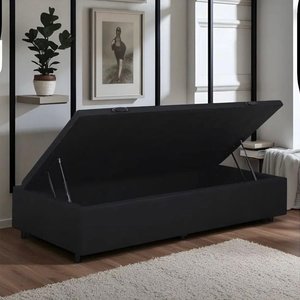 Cama Baúl Cajonera 1 Plaza Tapizada en Poliéster - imagen 2