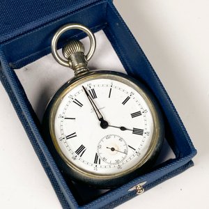 Reloj de Bolsillo Longines con Caja Cincelada y Funciona - imagen 3