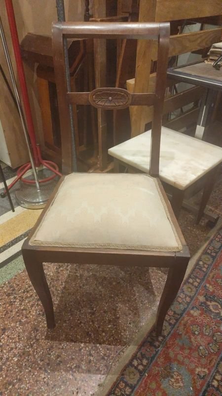 Silla en cedro - Sillas de madera antiguas - imagen 3