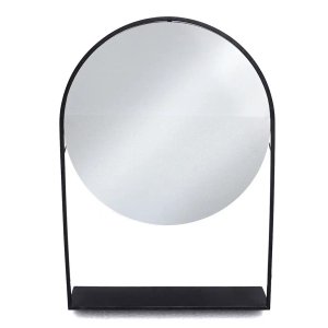 Lote siguiente: Espejo Redondo con Estante Negro 52x77x13cm