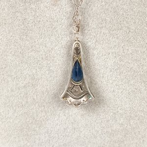 Cadena de Plata con Colgante Art Decó y Circones - imagen 4