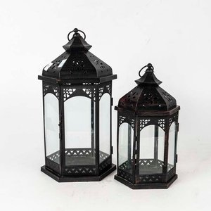 Lote anterior: Par de Faroles Decorativos de Metal y Vidrio para Velas