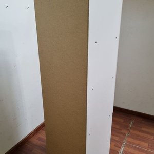 Mueble Blanco con Puerta y Estantes Abiertos - 50x47x184 cm - imagen 4