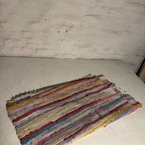 Alfombra Tejida de Tela Multicolor - imagen 2