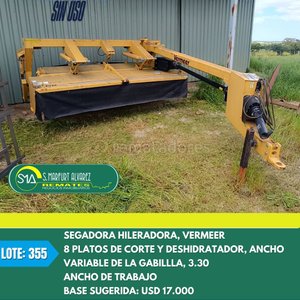 Lote siguiente: Segadora Hileradora Vermeer 3.30m de Ancho de Trabajo