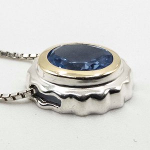 Cadena y Colgante de Plata con Topacio Azul - imagen 2