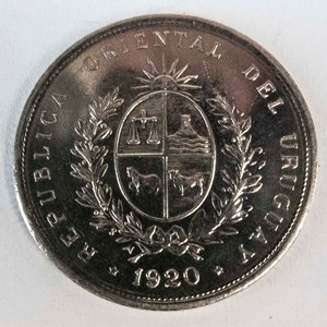 Moneda de Plata Uruguaya 20 Centésimos de 1920 - Excelente Estado - imagen 2
