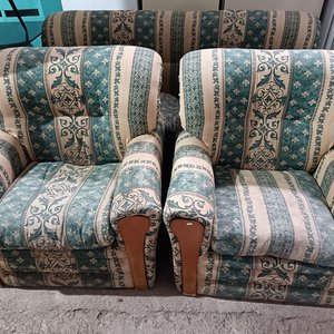 Juego de Living Antiguo: Sofá y Sillones Tapizados - imagen 3