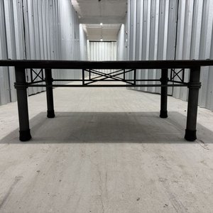 Juego de Jardín Metálico y Madera Oscura - imagen 8