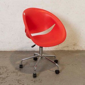 Lote siguiente: Sillón de Oficina Giratorio PVC Rojo con Patas Cromadas y Ruedas