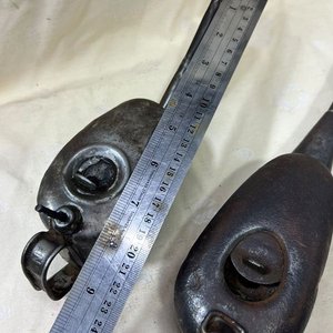 Lote de 2 Aceiteras Antiguas de Taller en Chapa/Acero con Pico Largo - imagen 8