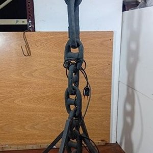 Lámpara de Pie Artesanal con Cadena de Barco Negra - imagen 1