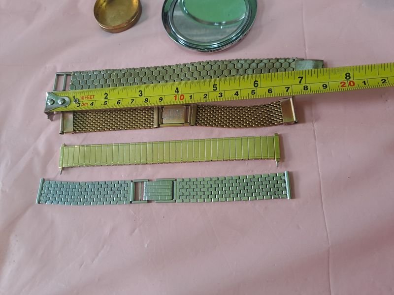 Juego antiguo de polvera y espejo para reloj - imagen 2