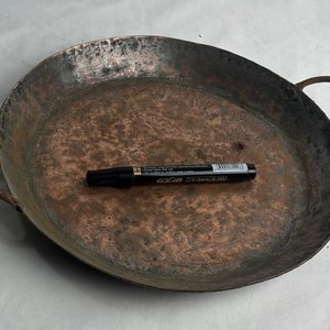 Paellera Antigua de Cobre con Baño Desgastado - imagen 5