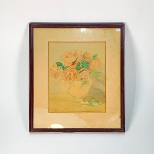 Lote anterior: Acuarela "Jarrón con Rosas" firmada F. de León Fernández (1949)