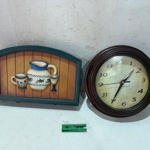 Reloj de Pared y Portallaves Decorativo - imagen 2