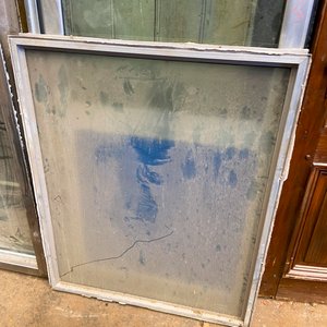 Puerta de Vidrio MDF Azul y Ventana de Aluminio - imagen 4