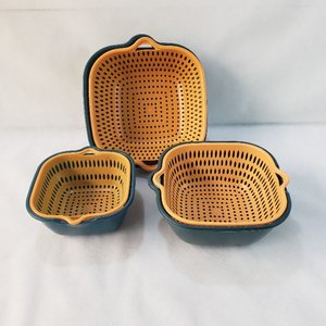 Set de 3 Tuppers Colador/Escurridor con Base - imagen 4