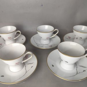 Juego de Café Rosenthal Porcelana Alemania 6 Personas Diseño Floral - imagen 2