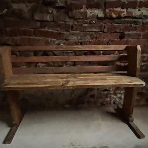 Banco de Madera Rústico con Respaldo - imagen 6