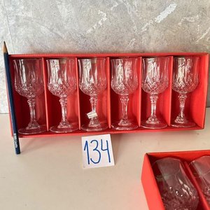 Lote siguiente: 12 Copas de Cristal Tallado "Longchamp" Cristalería D'Arques