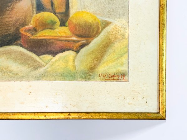 Pintura de Naturaleza Muerta con Firma O.V Gaiza - imagen 2