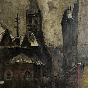 Óleo "Saint Severin Nevado" de Horacio Torres, 1956 - imagen 1