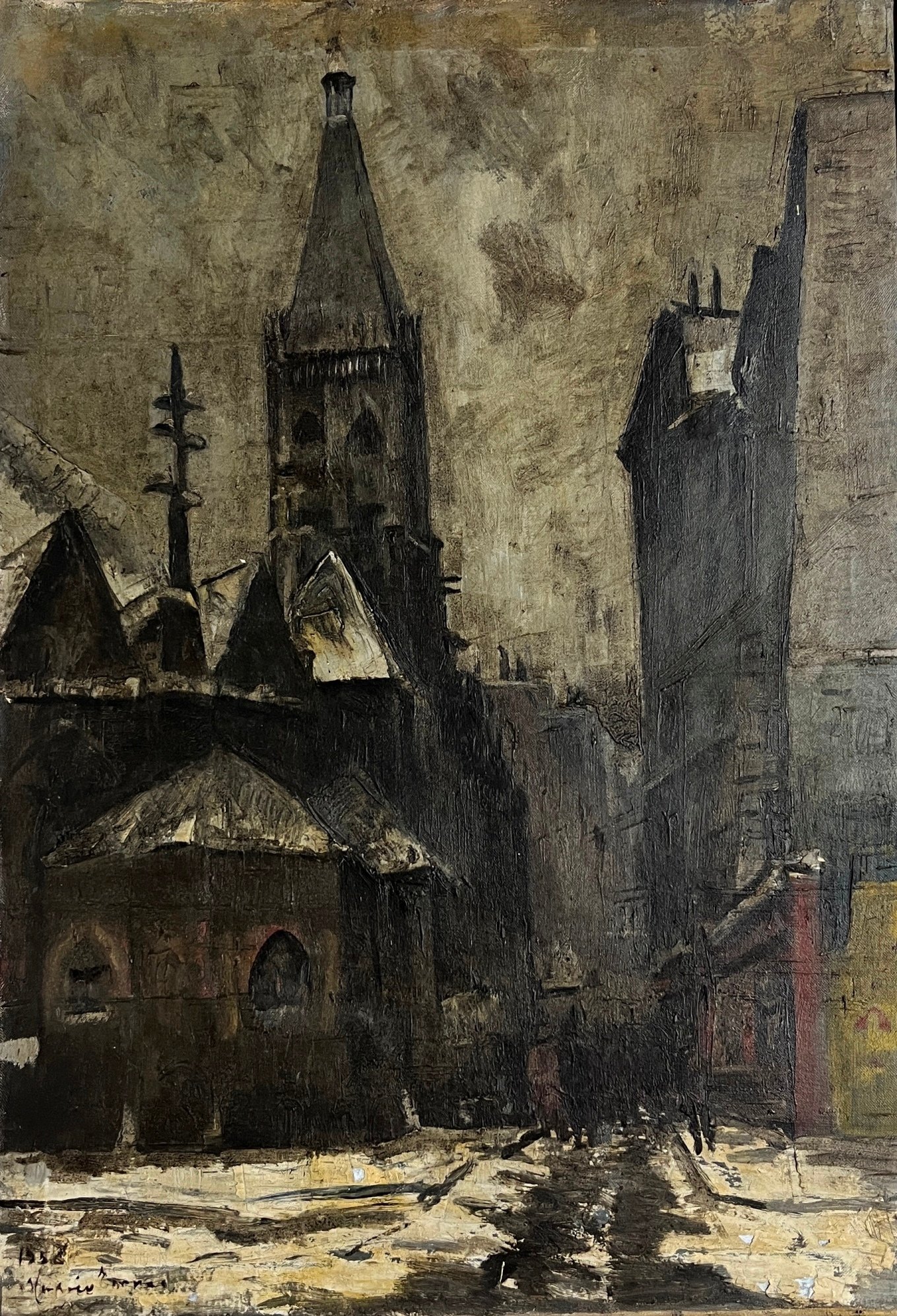 Óleo "Saint Severin Nevado" de Horacio Torres, 1956