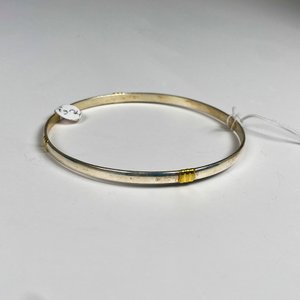 Pulsera Esclava de Plata con Detalles en Oro - imagen 2
