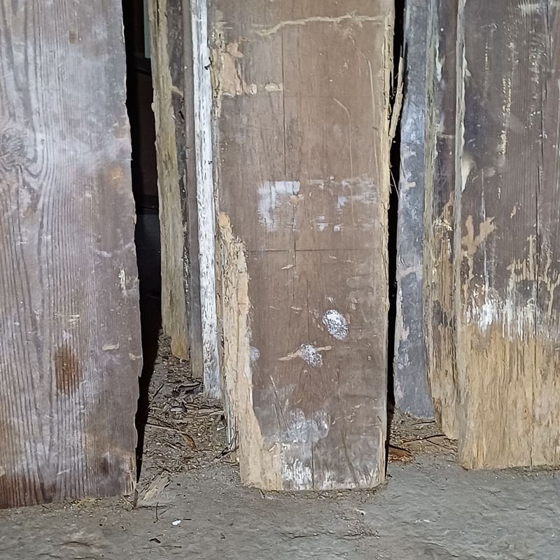 Siete tirantes de pinotea con rastros de polilla - imagen 4
