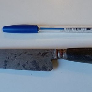 Cuchillo Criollo Antiguo Hoja Acero Boston, Cabo Madera y Baquelita - imagen 1