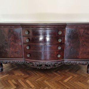 Antiguo Bahiut Estilo Chippendale en Pluma de Caoba - imagen 2