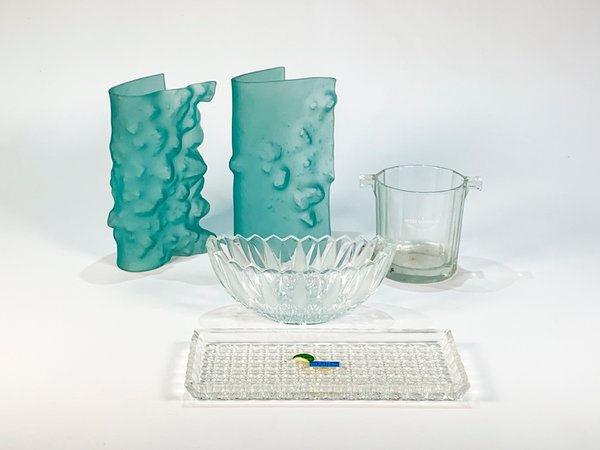 Conjunto de Cristalería Verde y Transparente "Agueda Dicancro"