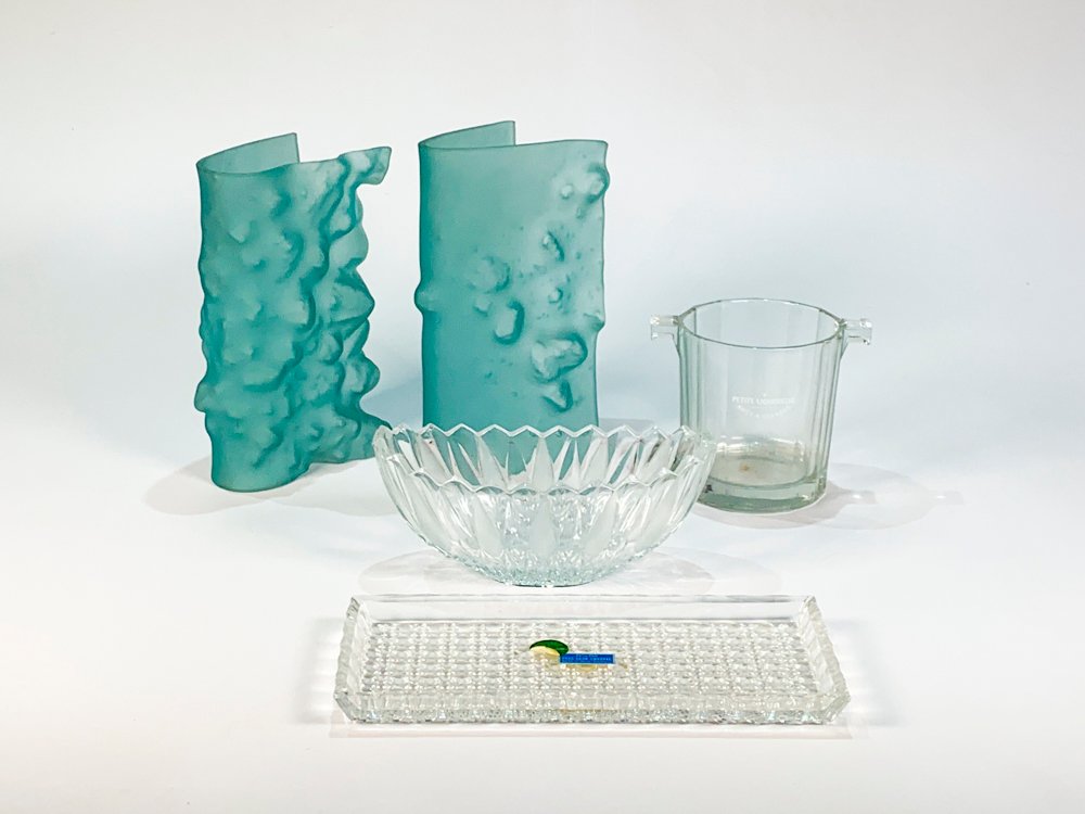 Conjunto de Cristalería Verde y Transparente "Agueda Dicancro"