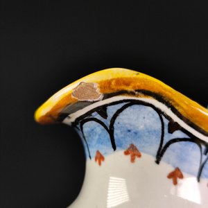 Jarrón Italiano Deruta Cerámica Decorada a Mano - imagen 5