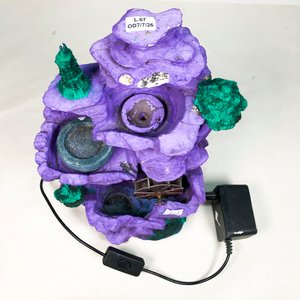 Fuente de Agua Decorativa de Cerámica Violeta con Rueda y Transformador - imagen 3