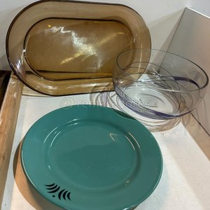 Set de Platos y Fuente de Vidrio Colores Surtidos - imagen 2