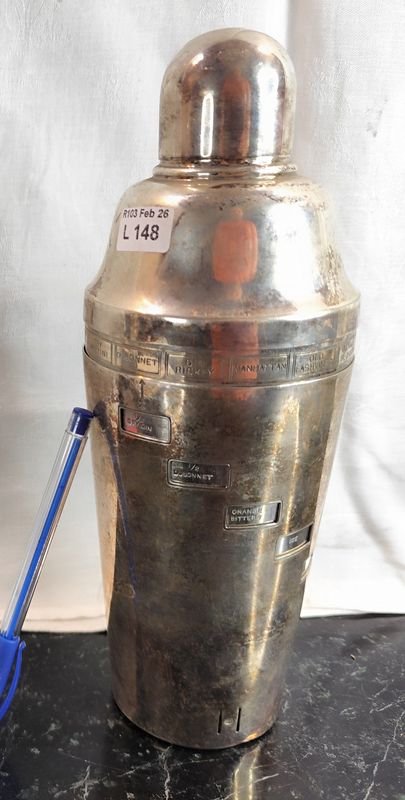 Lote siguiente: Excelente coctelera art Deco inglesa NAPIER circa 1930